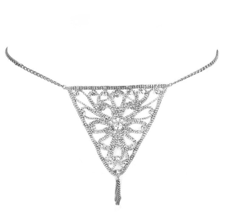 Rhinestone Vertical Chain Thong – Crystall's Sirens
