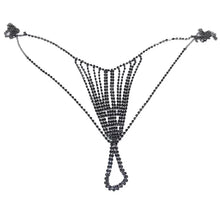 Load image into Gallery viewer, Rhinestone Vertical Chain Thong - Crystall&#39;s Sirens