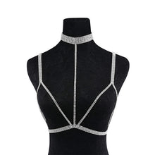 Load image into Gallery viewer, Rhinestone Harness Bralette - Crystall&#39;s Sirens